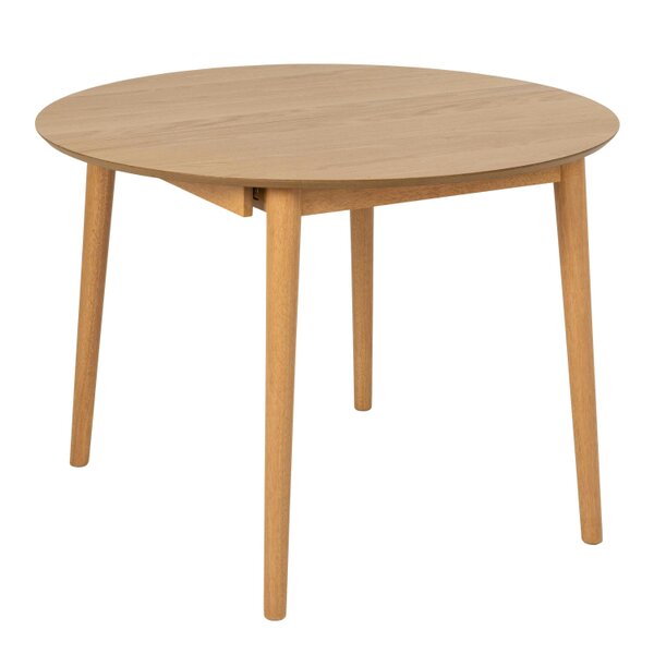 Wyld Haus Novi Sad Natural Oak Wood Effect Round Extending Dining Table