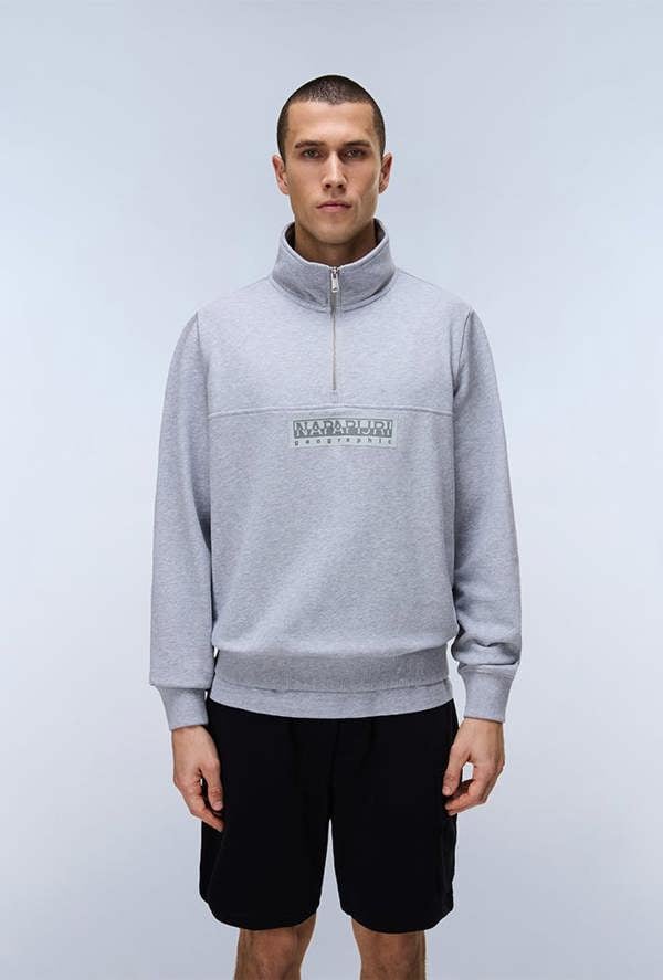 Napapijri Box Logo French Terry 1/2 Zip Sweatshirt
