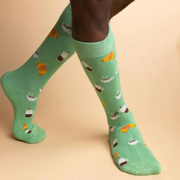 SWOLE PANDA Coffee Bamboo Socks, Green