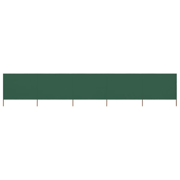 Berkfield 5-panel Wind Screen Fabric 600x80 cm Green