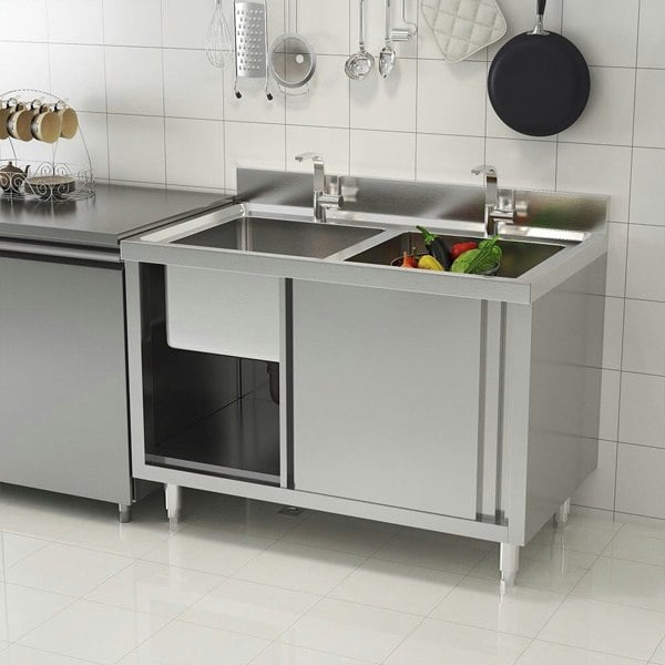 Dismantlable 201 Stainless Steel Double Sink Cabine Living and Home