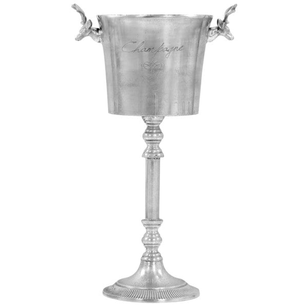 Berkfield Champagne Cooler Solid Aluminium 39x29x71 cm Silver