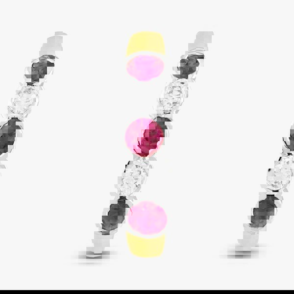 T. H. Baker 18ct Yellow Gold Brilliant Cut Ruby & Diamond Five Stone Ring 33690