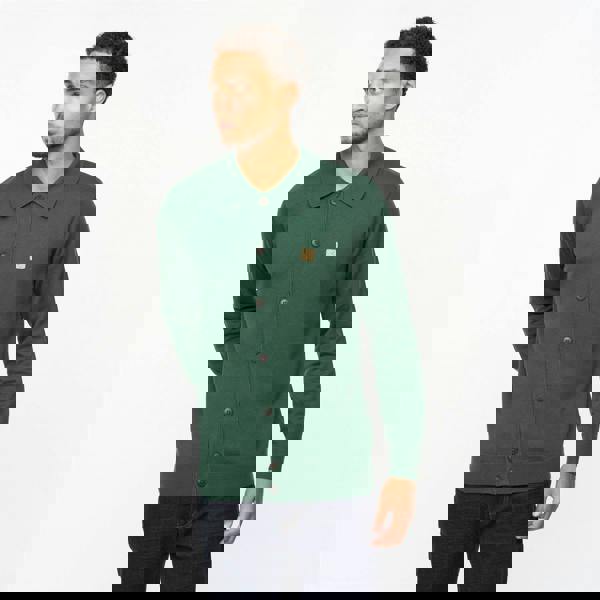 Gabicci V55GK16 Mens Azima Long Sleeve Plain Knitted Button-Thru Polo Gabicci Vintage - IVY