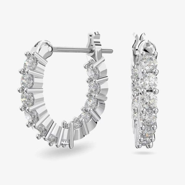 Swarovski Vittore White Crystal Mini Hoop Earrings 5562126