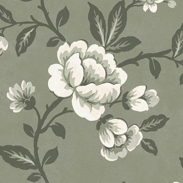 Laura Ashley Bradenbury Trail Antique Green wallpaper