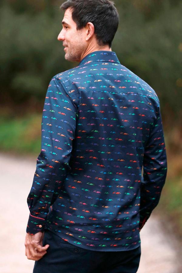 VINTAGE GRAND PRIX SHIRT - Premium Men's Patterned Shirt by Claudio Lugli | Bold Design, Tailored Fit, Best Printed Shirts
