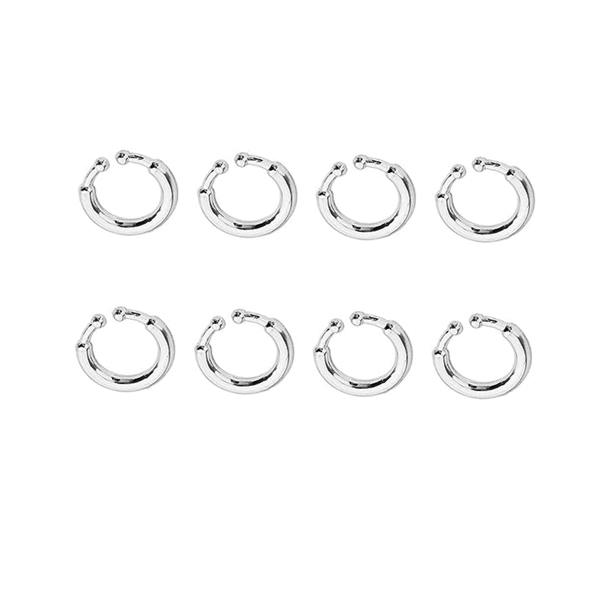 Bristol Novelty Clip On Body Piercing Jewellery - Silver - 