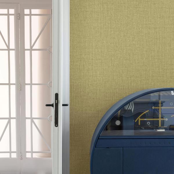 Grandeco Boutique Trente Linen Effect Luxury Weight Embossed Wallpaper, Deep Green
