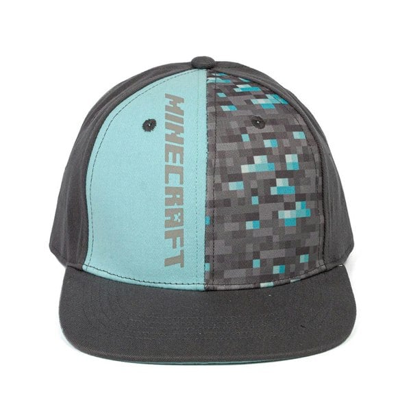 Minecraft Childrens/Kids Diamond Snapback Cap - Black/Blue