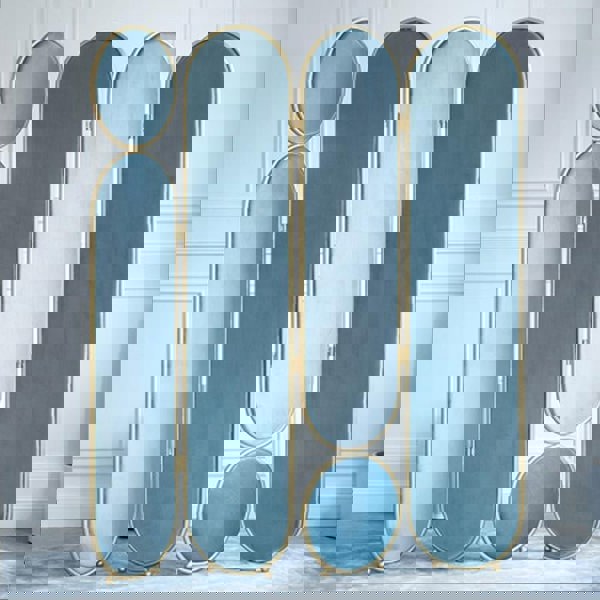 Georgia Folding Screen, Room Divider, Pink/Grey/Green/Blue-Weilai-Weilai Concept