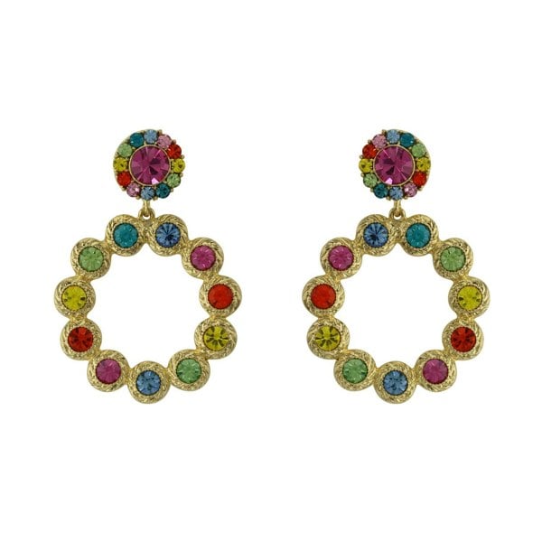 loveRocks Jewel Coloured Ring Drop Earrings