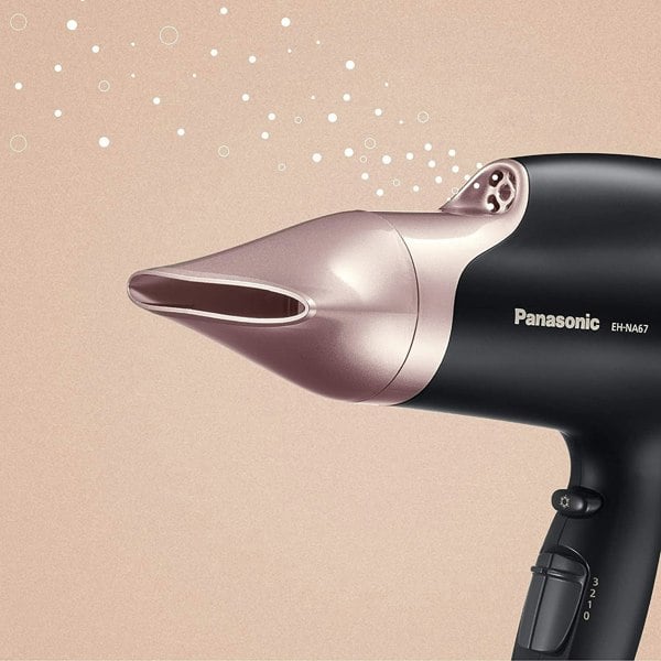 Panasonic EH-NA67 nanoe Hair Dryer with Diffuser and Oscillating Nozzle for Scalp Protection (Pink Gold)