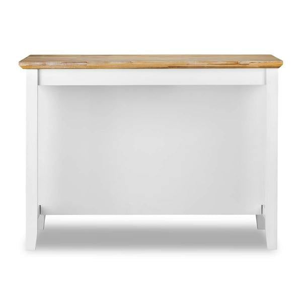 Statement Furniture Florence Breakfast Bar Kitchen Island with Shelves