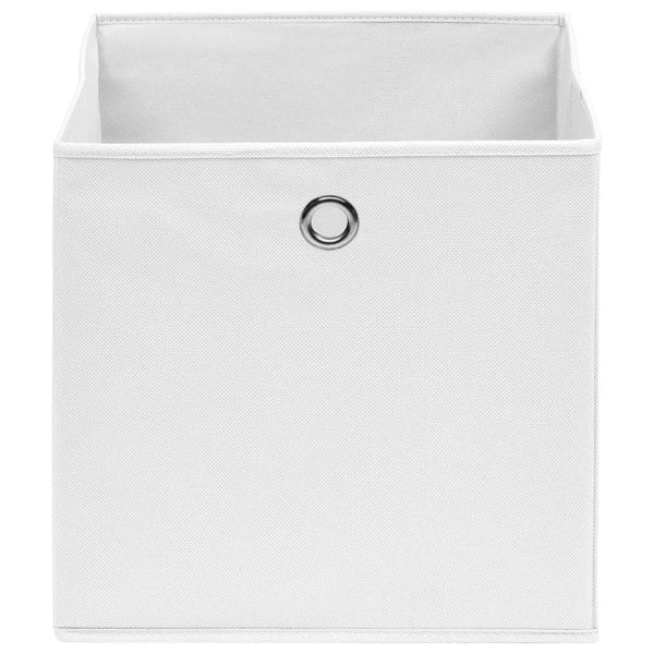 Berkfield Storage Boxes 10 pcs Non-woven Fabric 28x28x28 cm White