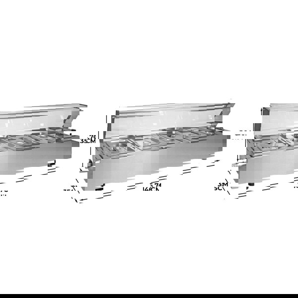 KuKoo 5 Pan Wet Well Bain Marie