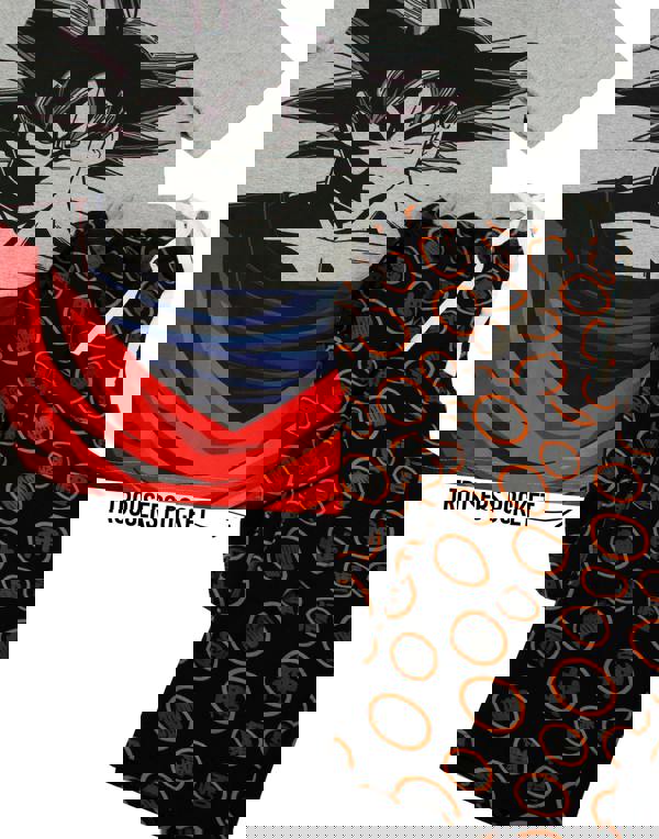 Dragon Ball Z Mens Grey Goku Short Sleeve Long Leg Pyjama Set