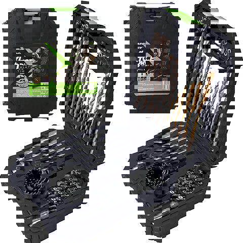 Mylek 18V Cordless Drill Electric Screwdriver Set Lithium Ion Battery Pack 18 Volts Combi Driver With MYLEK 4ORCE 56-Piece Kit