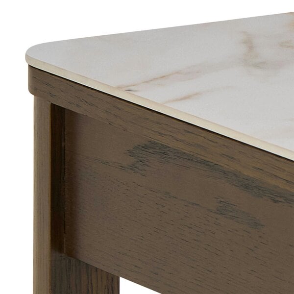 Wyld Haus Cork Warm Wood Square Side Table with Black Frame
