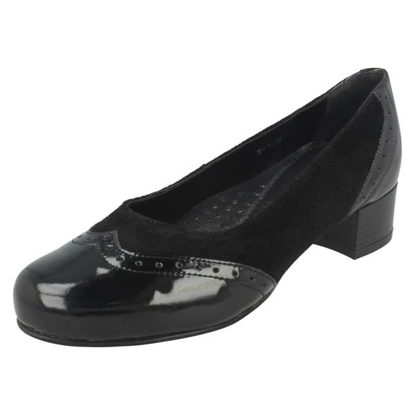 Da Bella Ladies Da Bella Slip On Block Heel Court Shoes - Jules