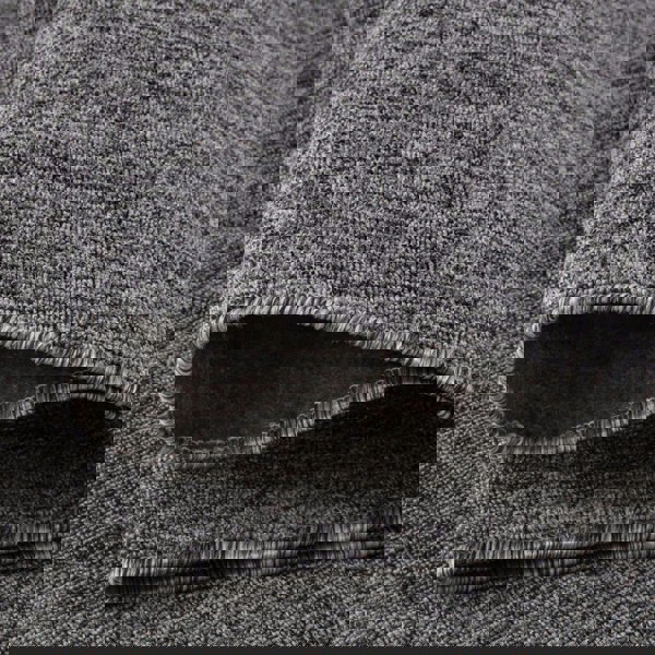  Grey Low Pile Area Rug Plain Design