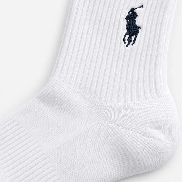 Polo Ralph Lauren EMBROIDBIGPP Crew Socks Socks   in  White