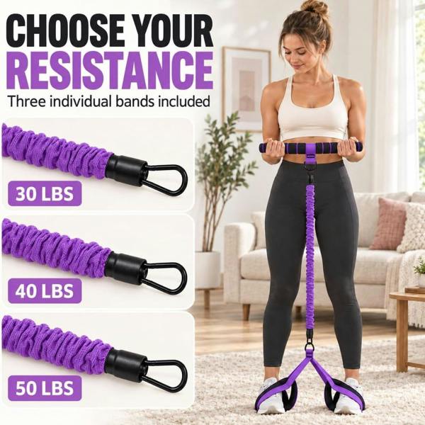 Leaper Pedal Resistance Band Adjustable 3 Tubes