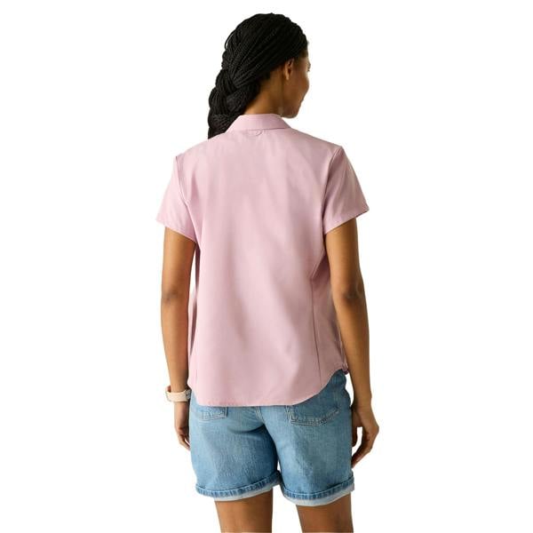 Regatta Womens/Ladies Lightweight Insect Repellent Short-Sleeved Travel Shirt - Powder Lilac Solid - 