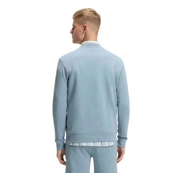 Boss Mens Westart Premium Cotton Crew Neck Sweatshirt - Blue - 
