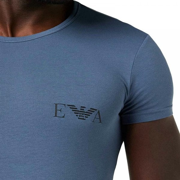 Emporio Armani Bodywear 2-Pack Crew Neck T-shirt, Marine / Iron