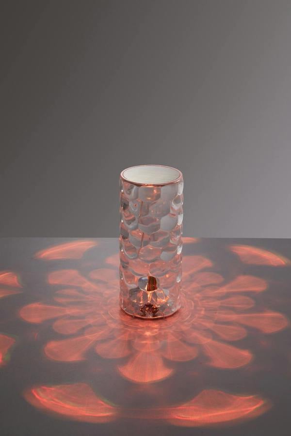 Living and Home Crystal Diamond RGB LED Table Lamp with Remote Control