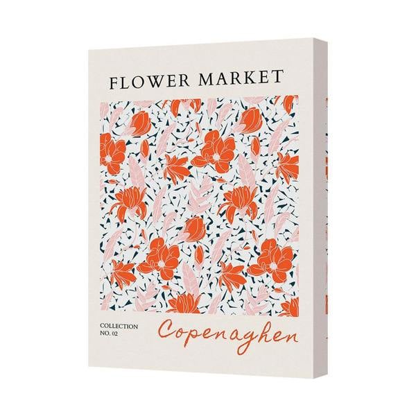 Benjamin Tate Design Flower Market Copenhagen Canvas Wall Art Print No 02