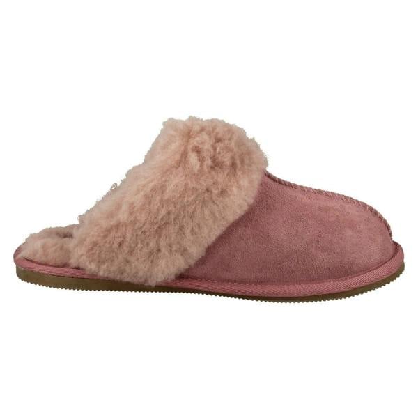 Clarks Ladies Clarks Faux Fur Cuff Mule Slippers Warm Lux