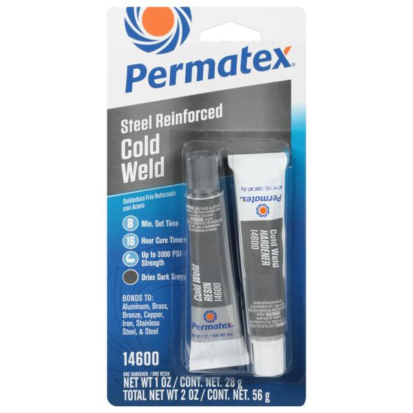 Permatex Steel Reinforced Cold Weld Epoxy Resin Hardener Filler Adhesive Glue