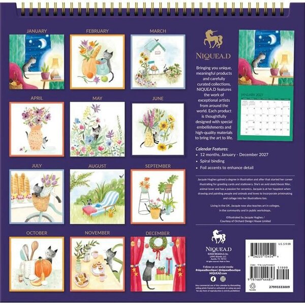 Cute Cat's Calendar 2027, Wall Calendars, Month To View, Cats, Gift