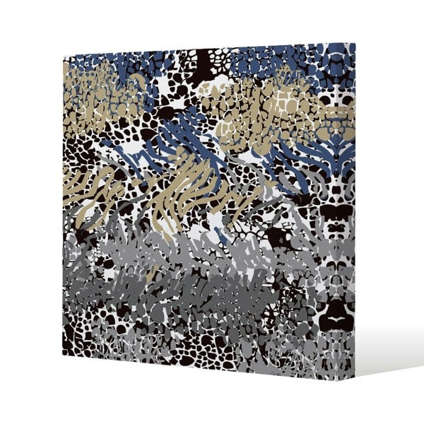 Benjamin Tate Design Luxury gold art deco Slim Style Canvas Print  90x90cm , 15mm Slim Real wood.
