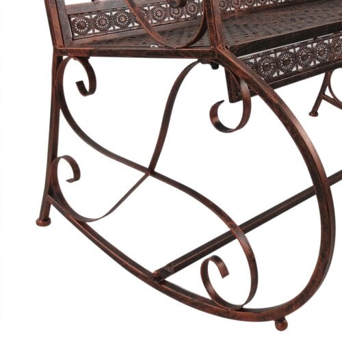 Wyld Haus Lesu Metal Bronze Iron Garden Outdoor Rocking Chair