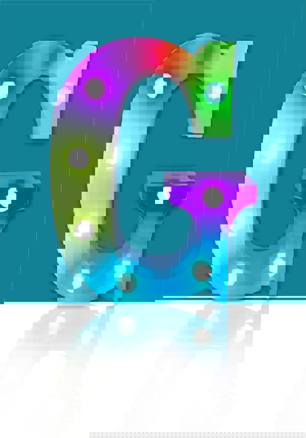 St Helens Battery Operated RGB Letter   With Remote Control Letter G