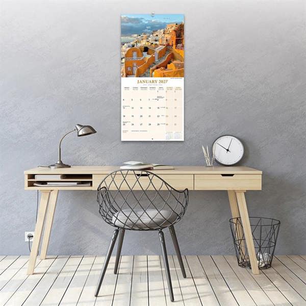 Greek Islands Calendar 2027, Wall Calendars, Month To View, Travel, Gift