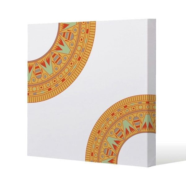 Benjamin Tate Design Egyptian Hieroglyphs Slim Style Canvas Print  60x60cm , 15mm Slim Real wood.