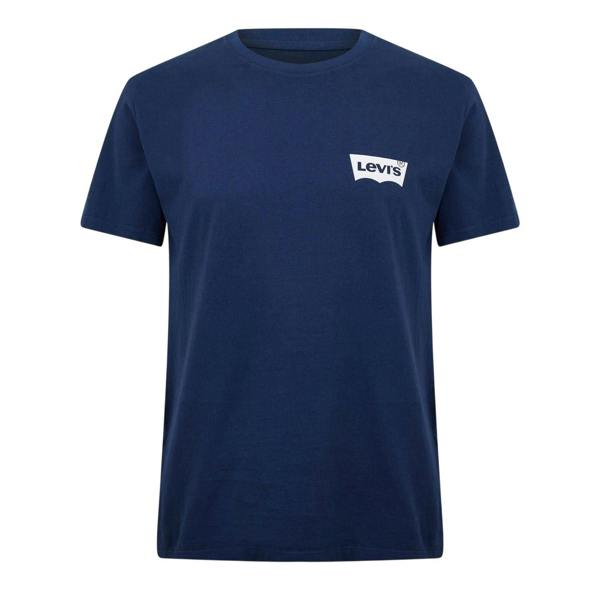 Levis Mens Logo Cotton Regular T-Shirt - Navy - 