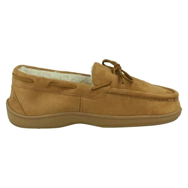 Padders Mens Padders Memory Foam Wide Slippers Cayenne