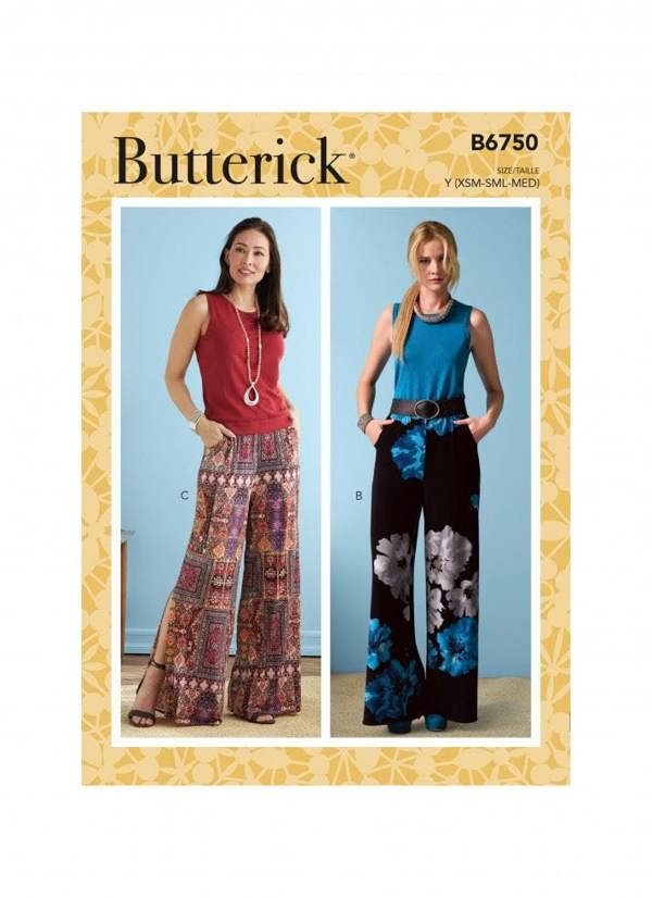 Butterick Sewing Pattern 6750, Shorts, Trousers for Women, Y (XS-S-M) - Easy
