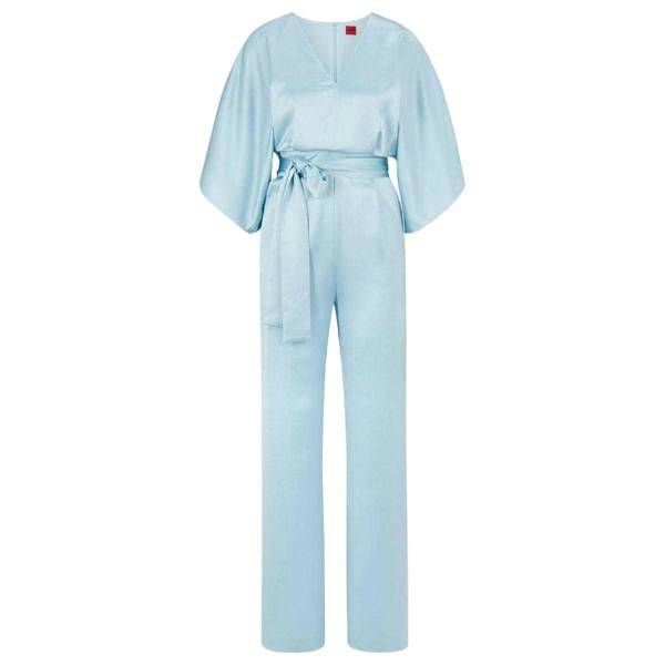 Hugo Boss Womens/Ladies Kalaisa-1 Kimono Sleeve Jumpsuit - Light Blue - 