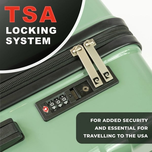 Pierre Cardin Provence Lightweight Luggage 8 Wheels TSA Locks Hardshell Suitcase