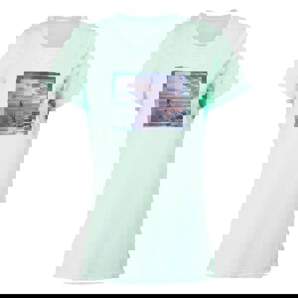 Regatta Womens/Ladies Fingal VIII Surf Print T-Shirt - Bleached Aqua - 