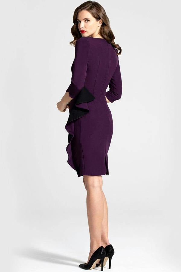 HotSquash Contrast Side Frill Dress