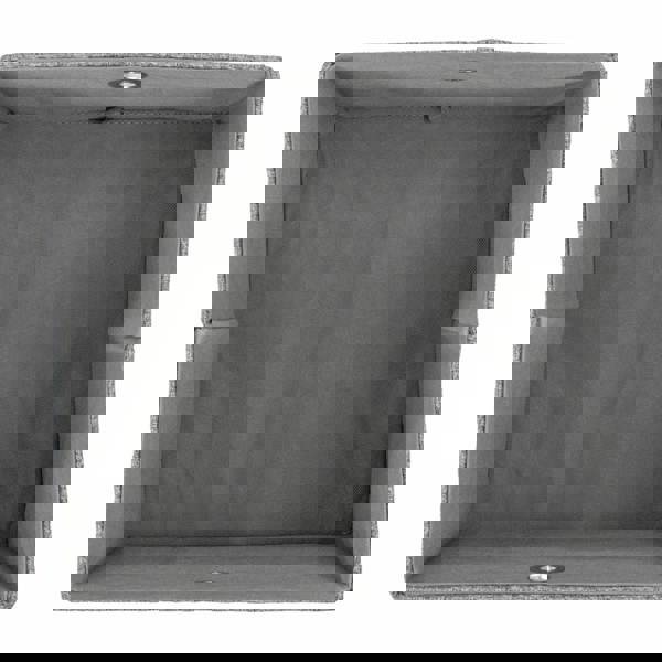 JVL Chroma Foldable Fabric Storage Cube with Lid for Home Organisation, Grey