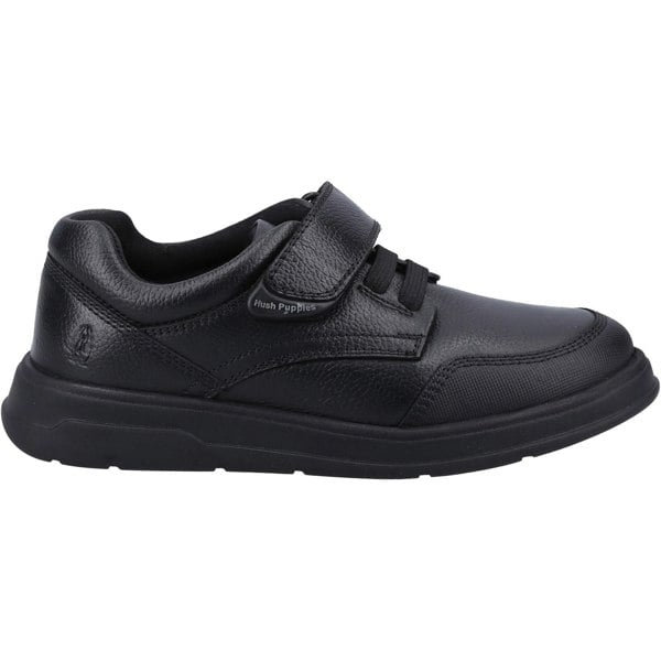 Hush Puppies Rowan SNR Leather Boys's Black Lace-Up Shoes