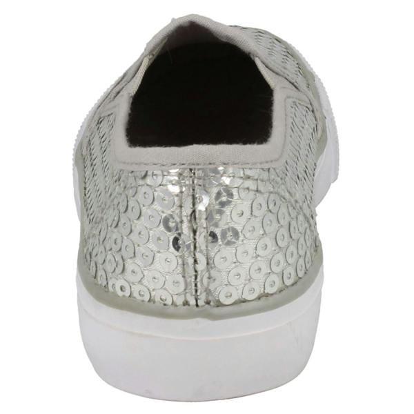 Spot On Girls Spot On Flat Casual Slip On Sequined Shoes